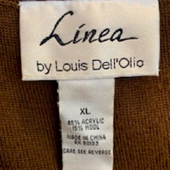 Linea by Louis Dell'Olio Brown Midi Straight Skirt Wool Blend Knit Sz:XL - Picture 4 of 4